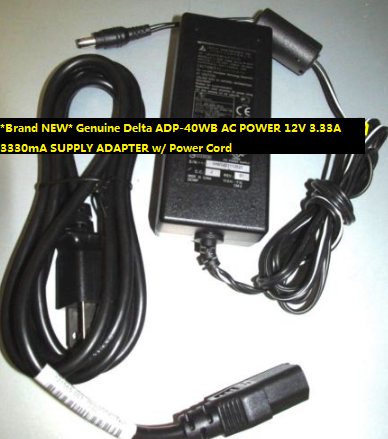 *Brand NEW* Genuine Delta ADP-40WB AC POWER 12V 3.33A 3330mA SUPPLY ADAPTER w/ Power Cord